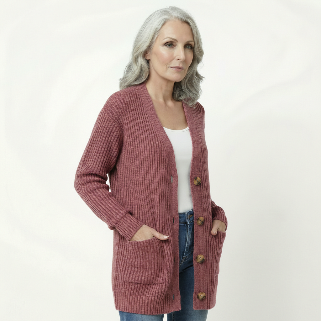 Cardigan Manga Larga Rayas