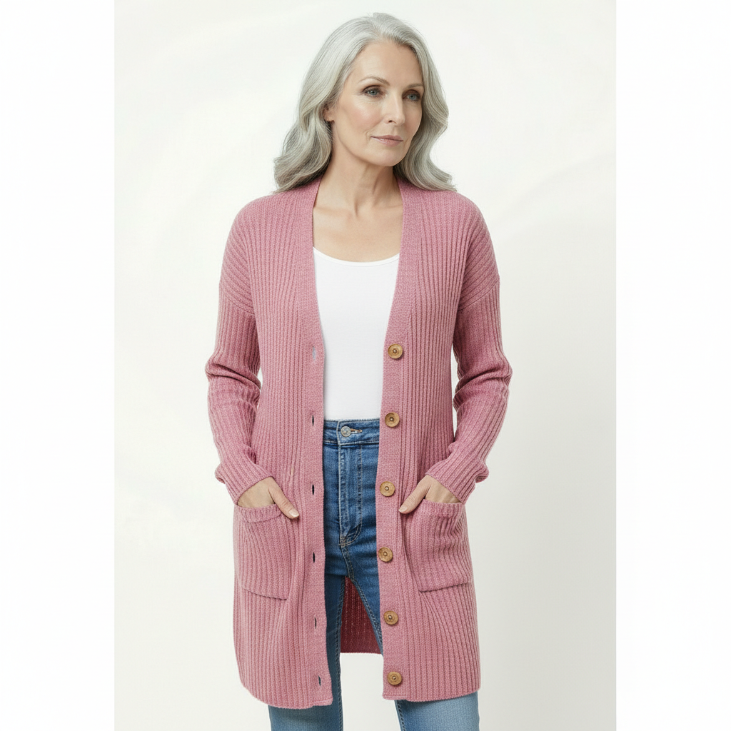 Cardigan Manga Larga Rayas