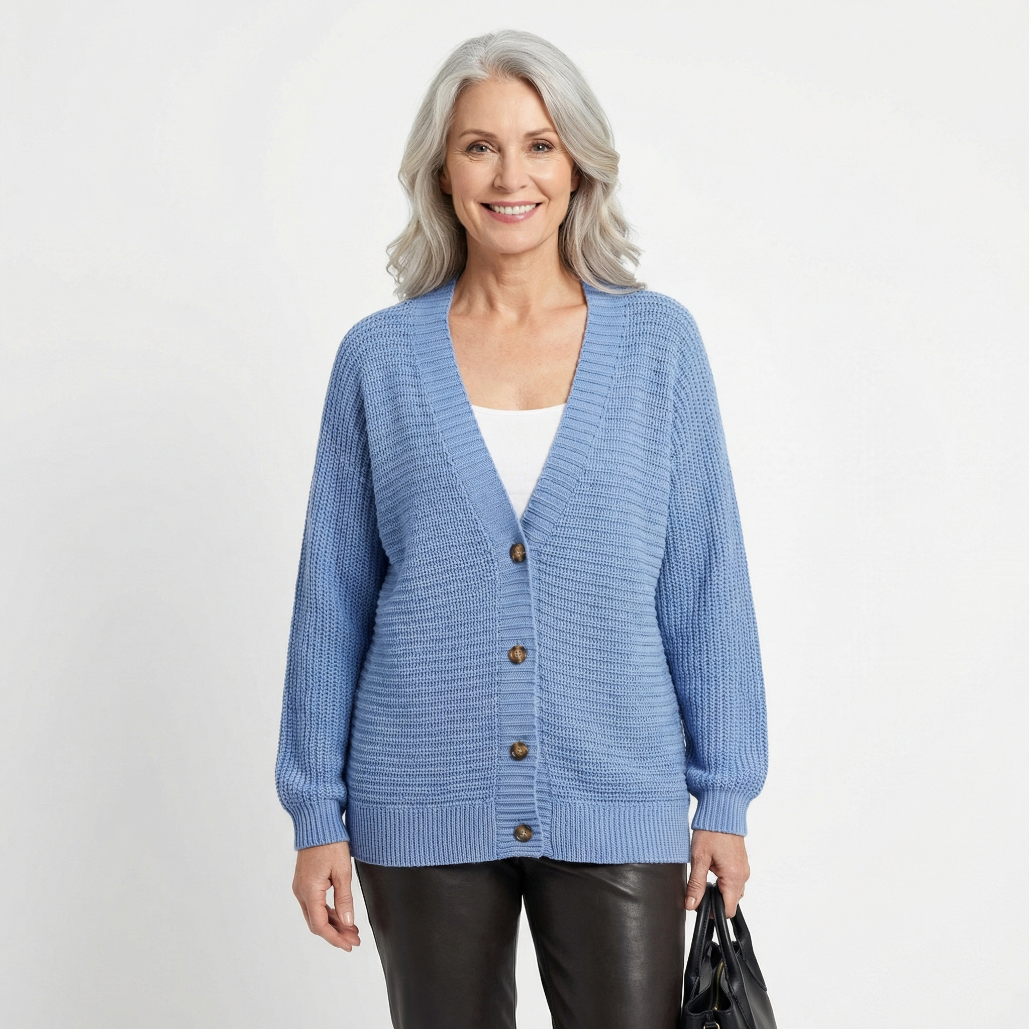 Cardigan Punto Suelto Neutral
