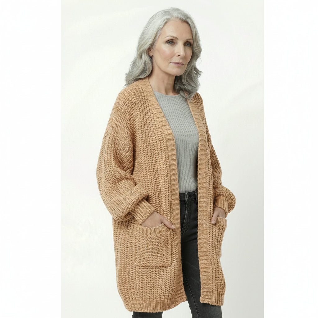 Cardigan Largo Punto Base