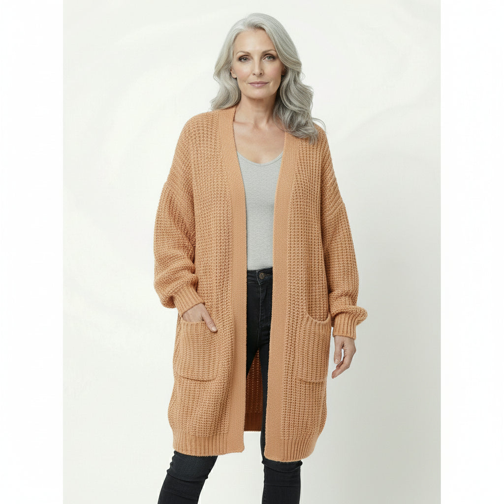 Cardigan Largo Punto Base