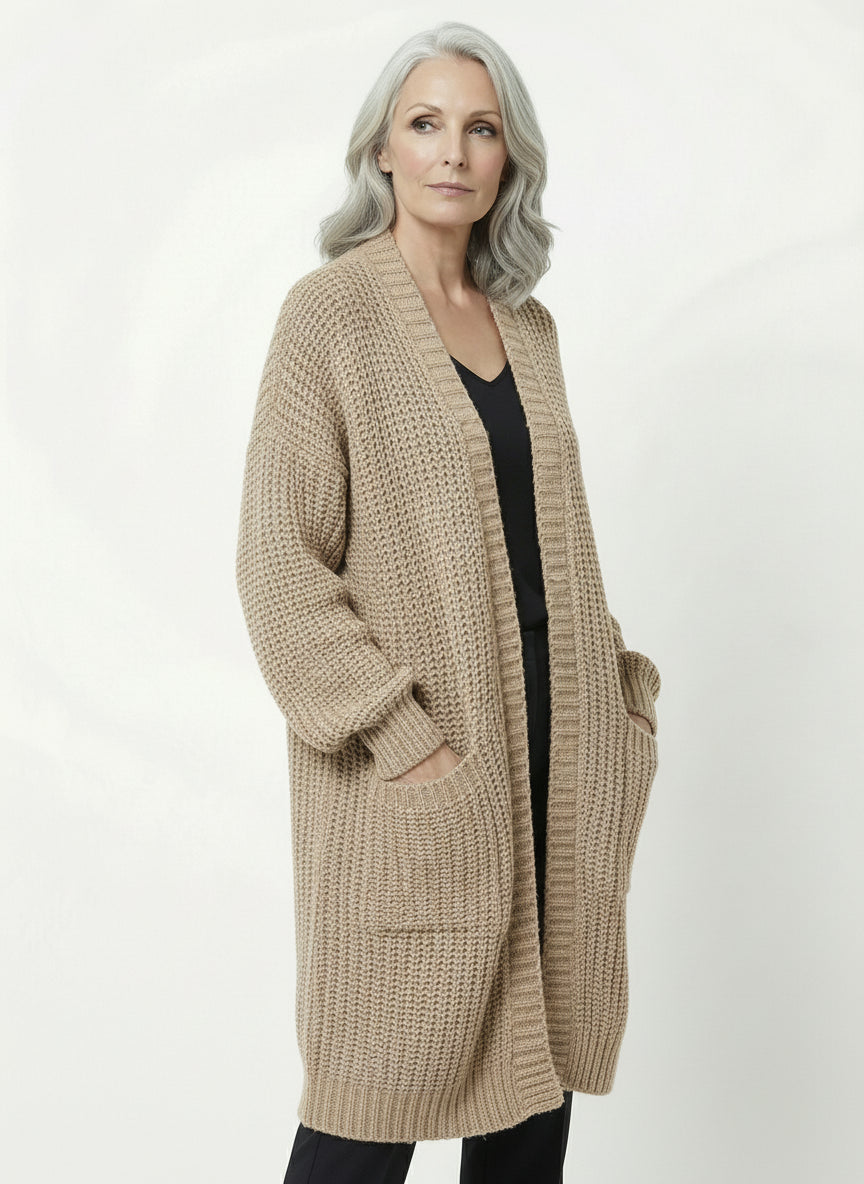 Cardigan Largo Punto Base