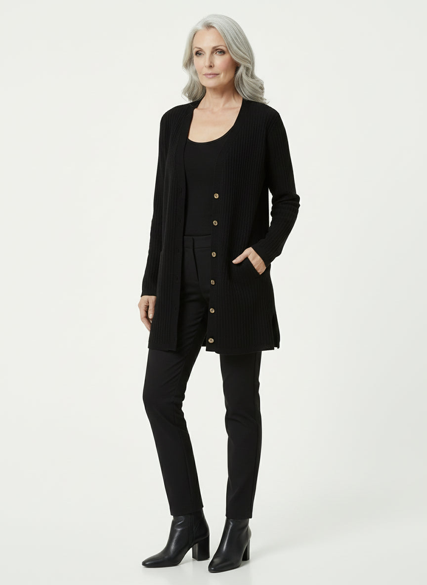 Cardigan Manga Larga Rayas