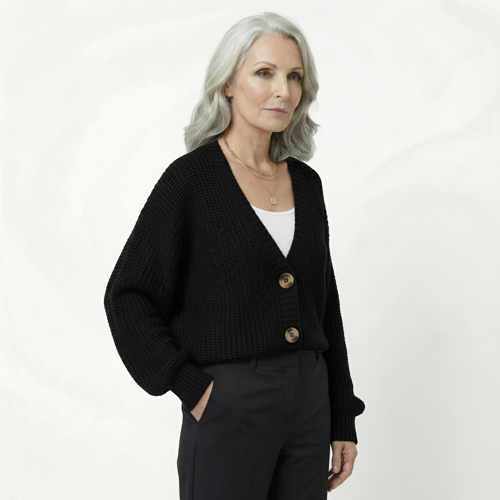 Cardigan Punto Suelto Neutral