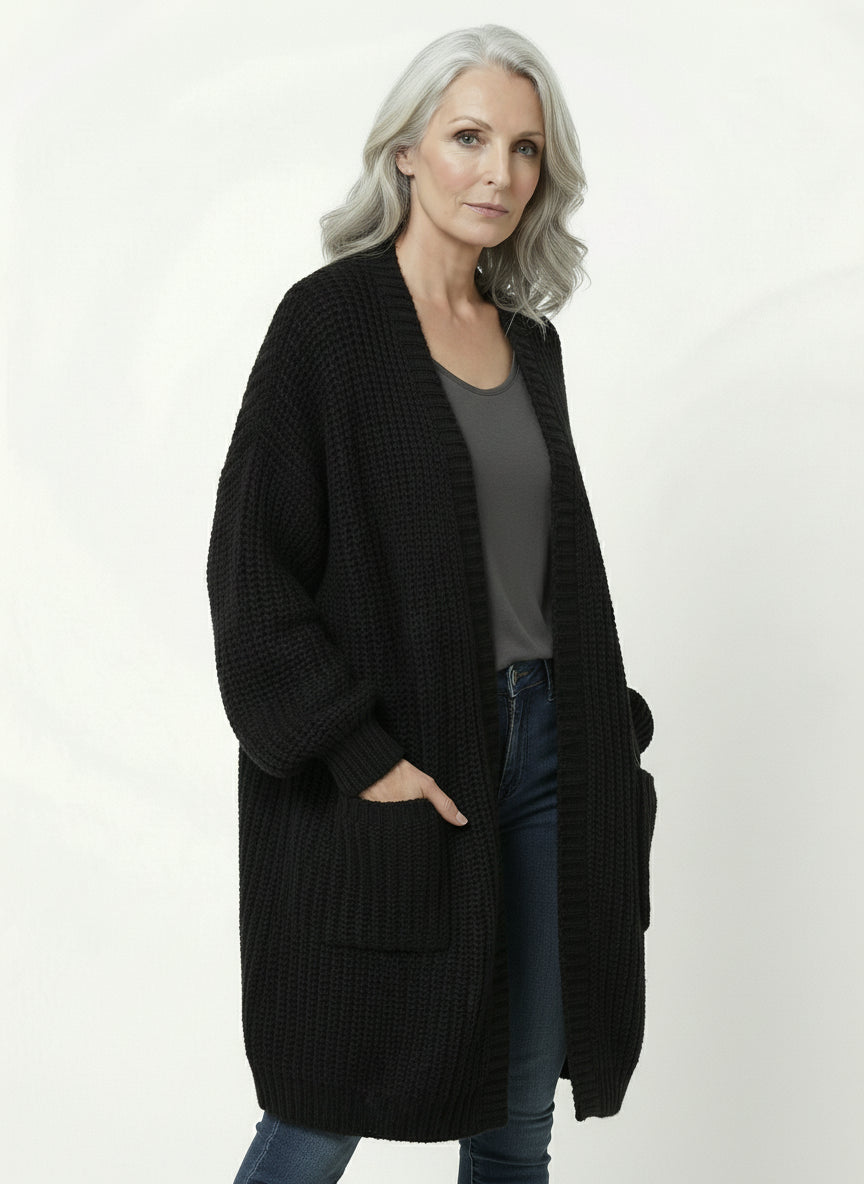Cardigan Largo Punto Base