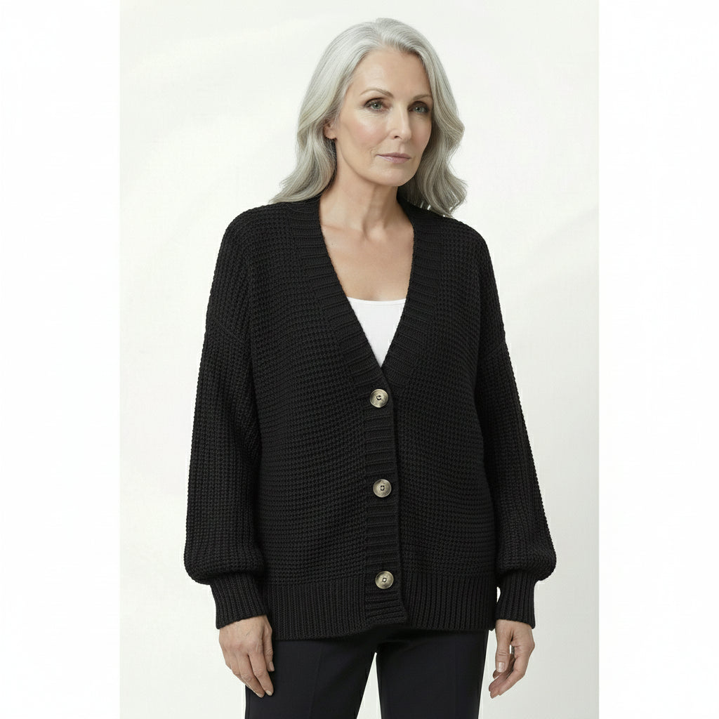 Cardigan Punto Suelto Neutral