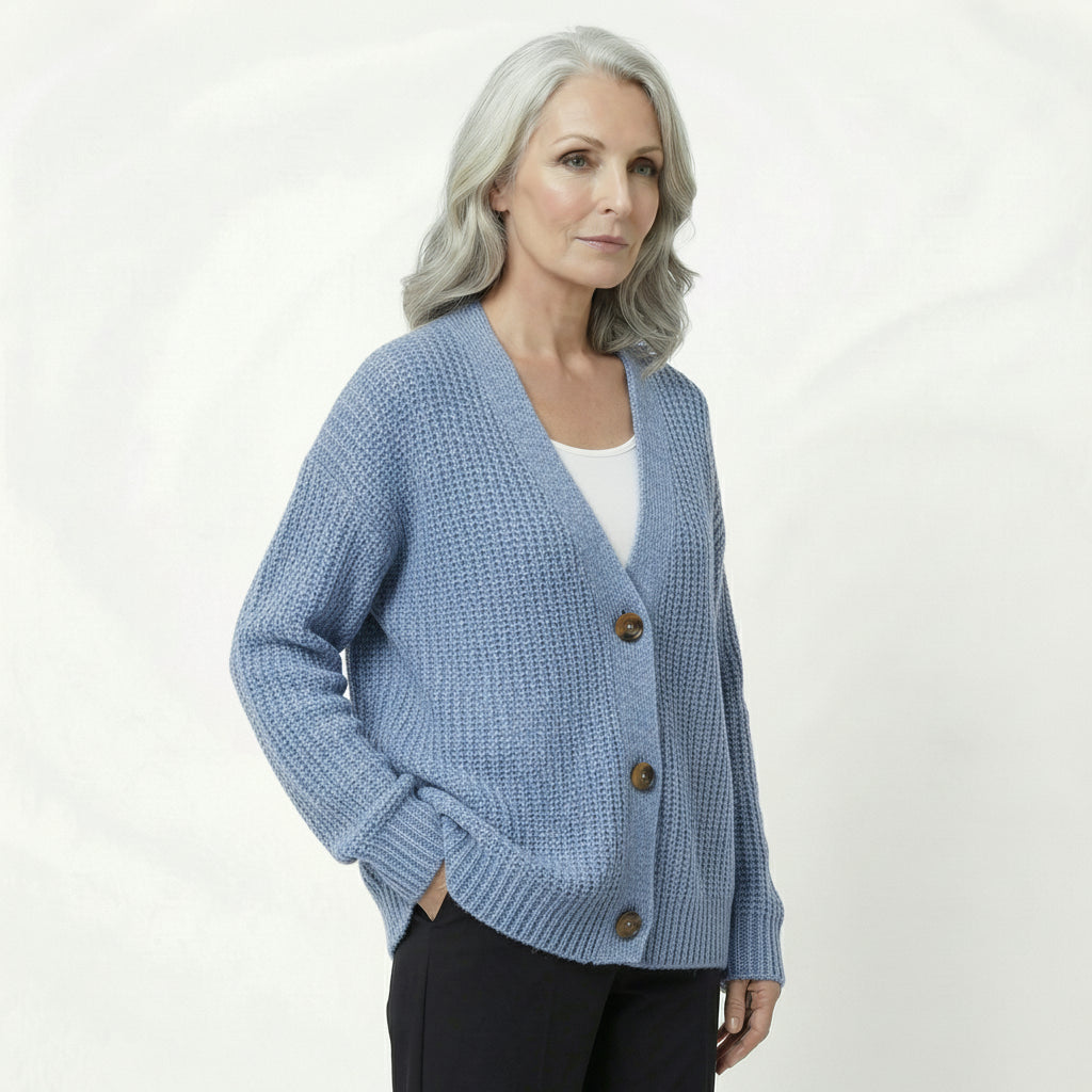 Cardigan Punto Suelto Neutral
