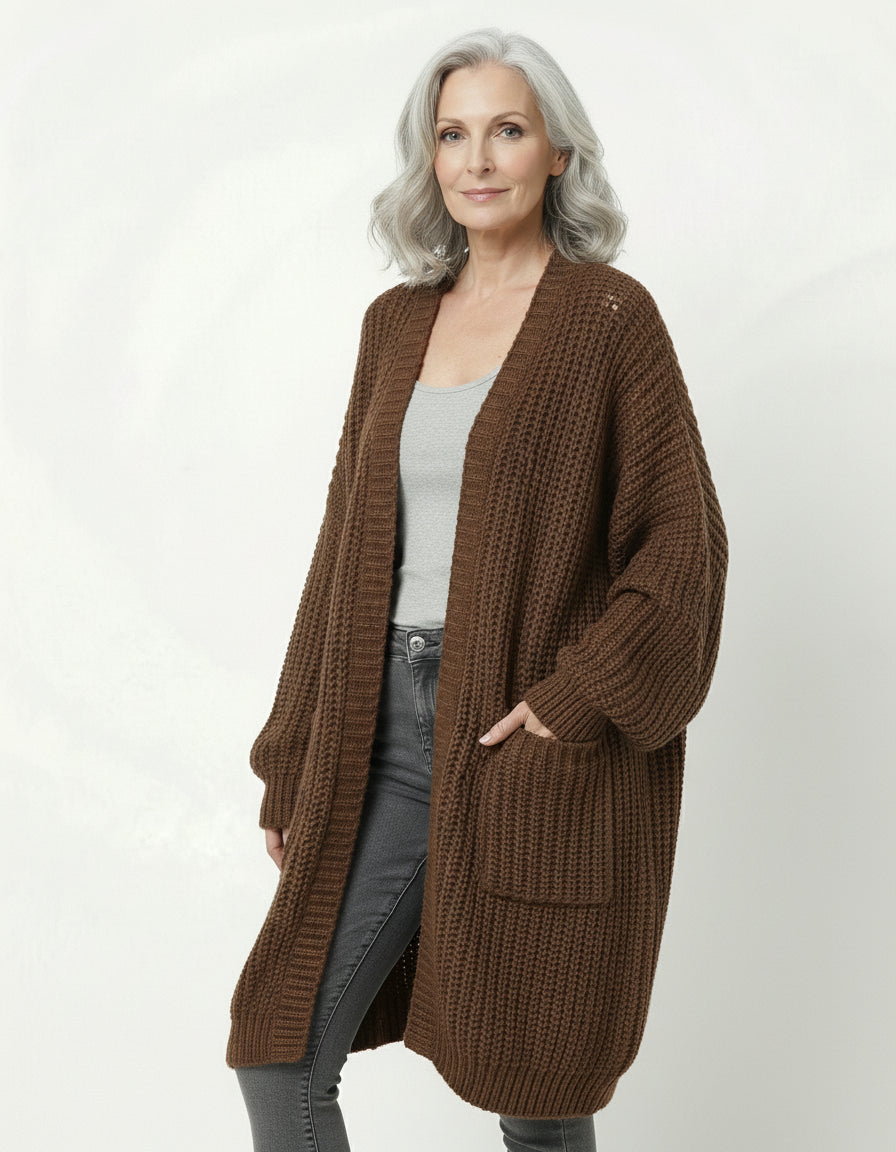 Abrigo Punto Oversize Crudo