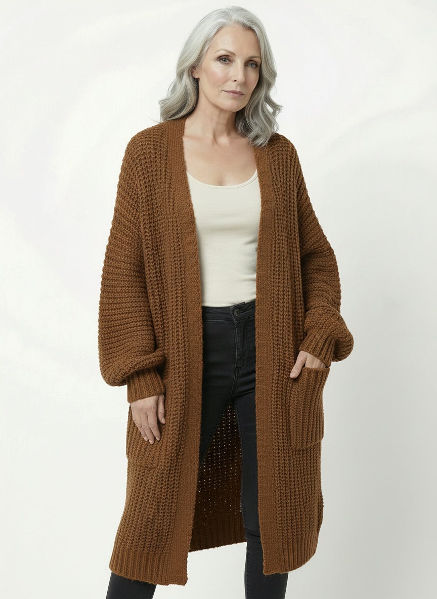 Cardigan Largo Punto Base