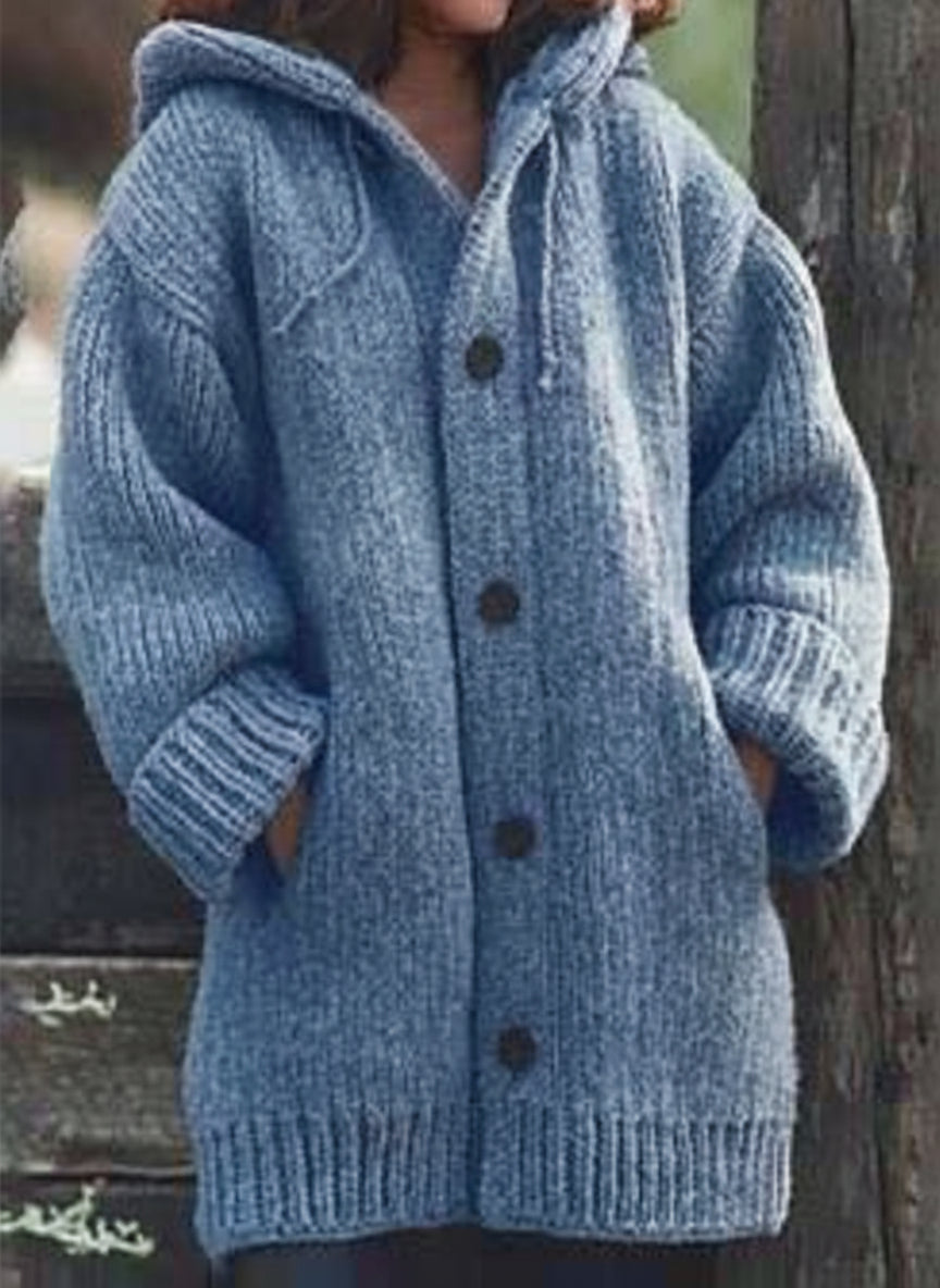 Cardigan Capucha Media Pierna