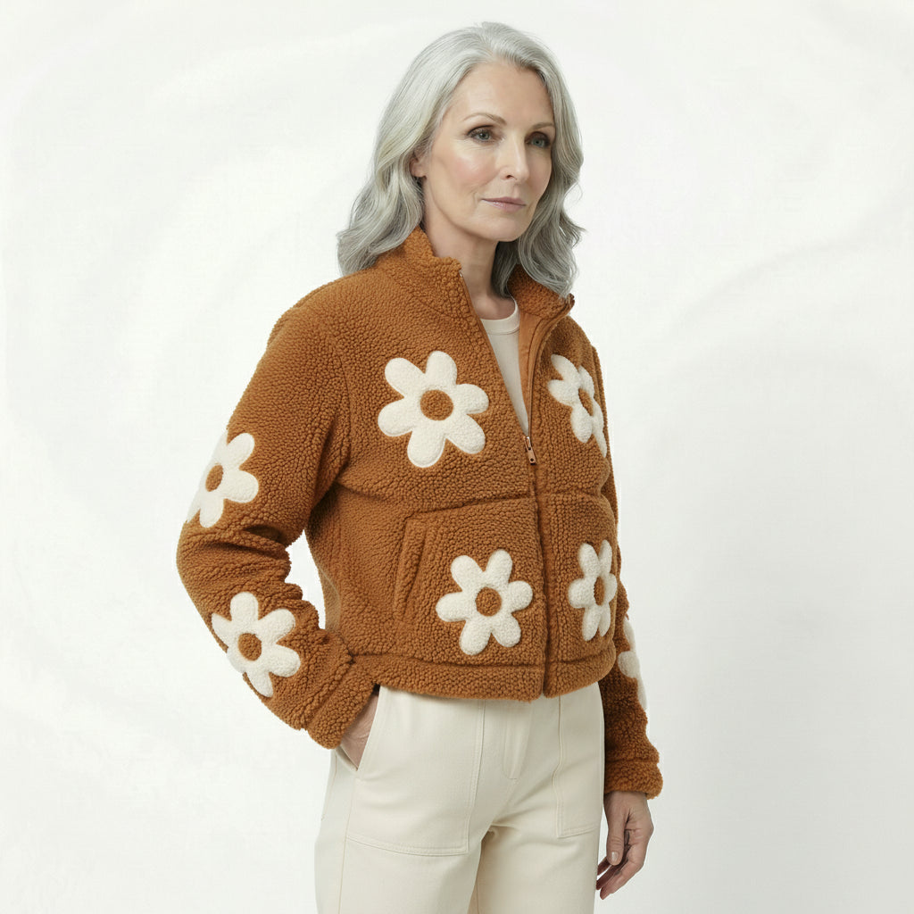 Abrigo Lana Cordero Caramelo Hombros Descubiertos