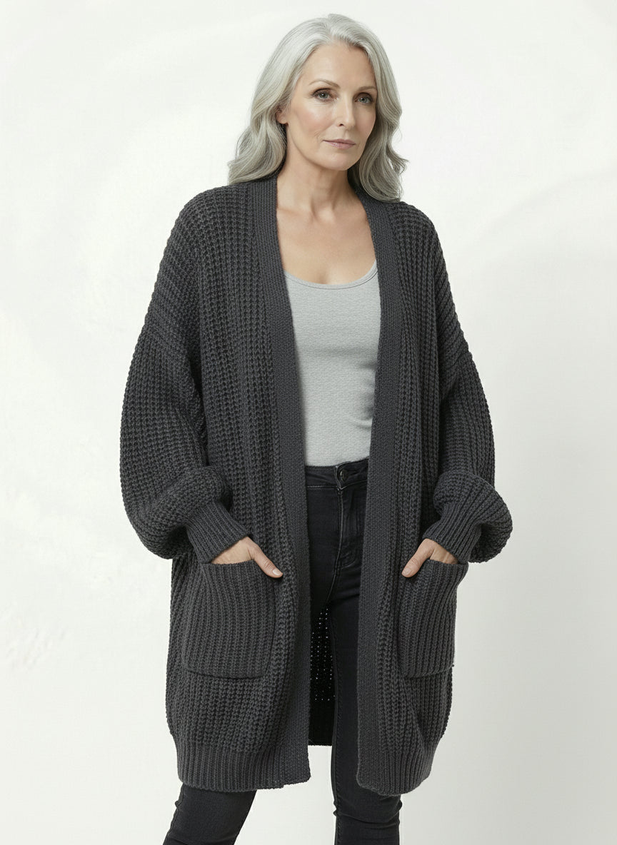 Cardigan Largo Punto Base