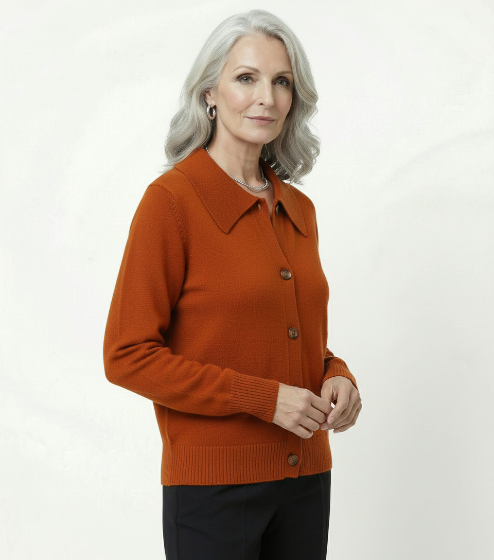 Cardigan Punto Solapa Botones