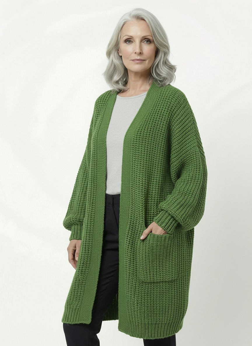 Cardigan Largo Punto Base