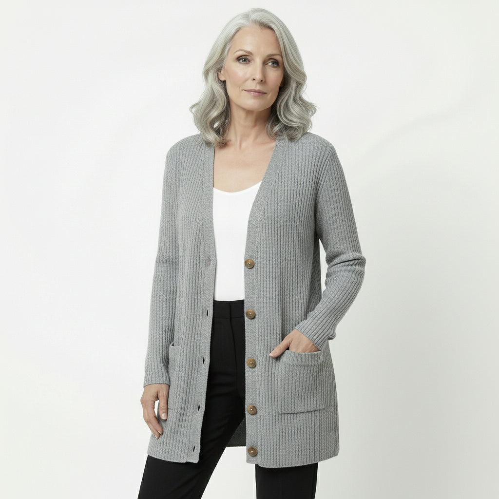 Cardigan Manga Larga Rayas