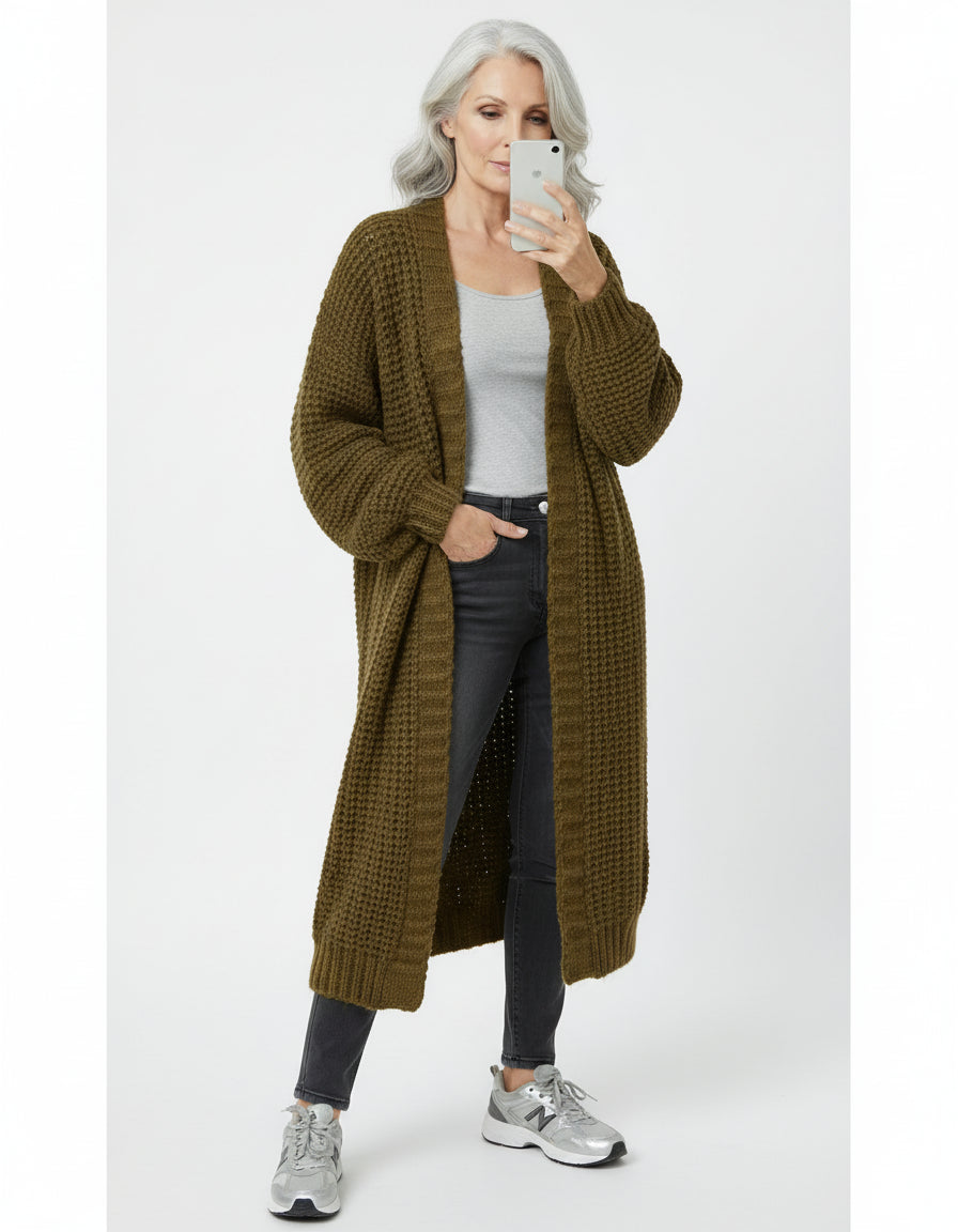 Abrigo Punto Oversize Crudo