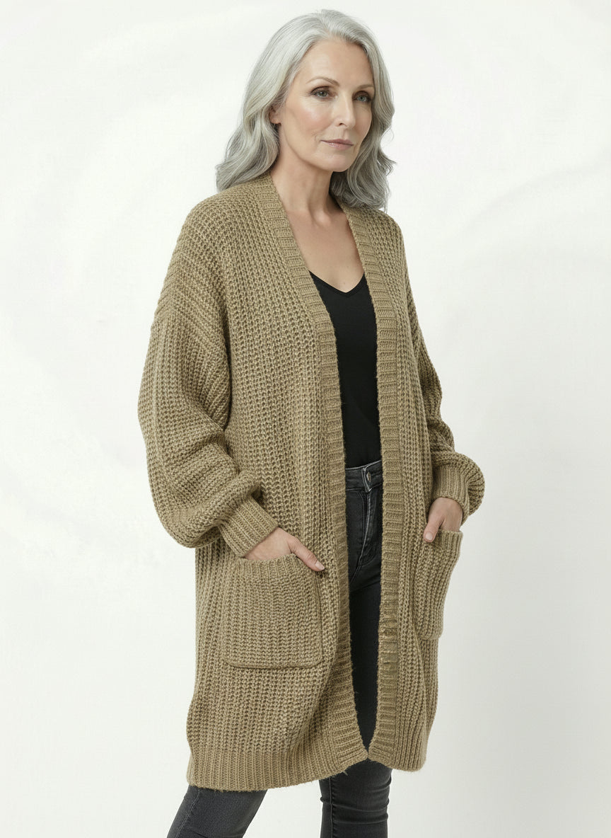 Cardigan Largo Punto Base