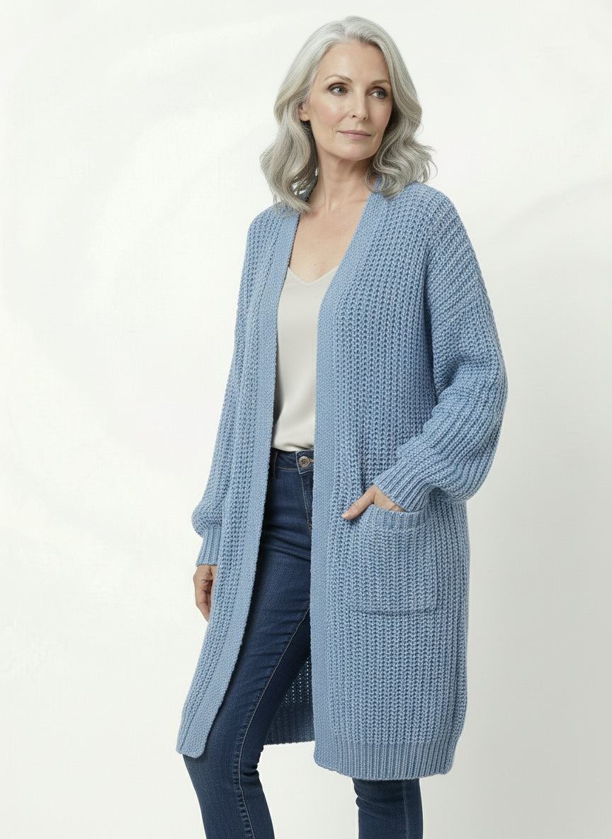 Cardigan Largo Punto Base