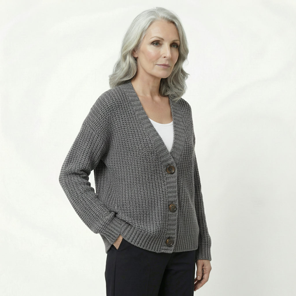 Cardigan Punto Suelto Neutral