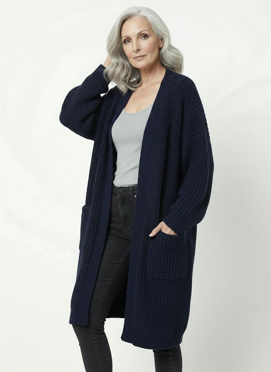 Cardigan Largo Punto Base