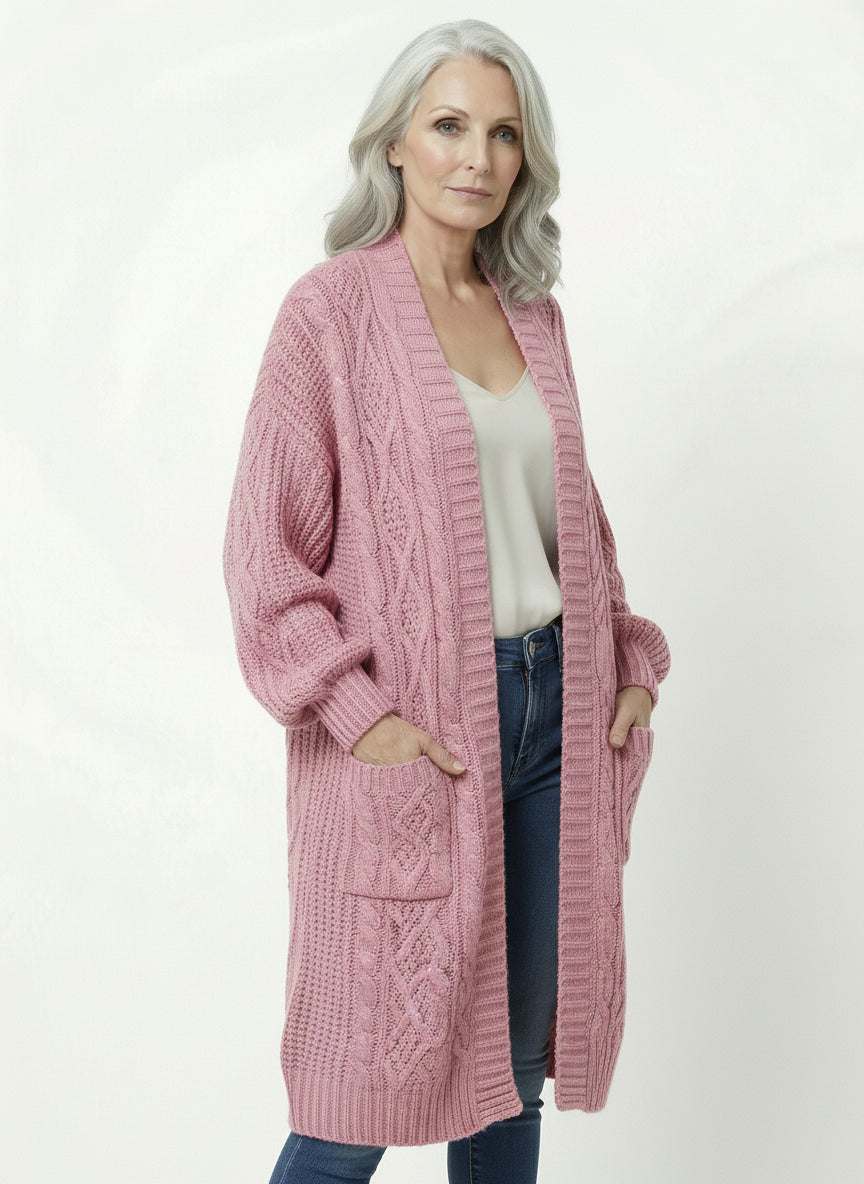 Cardigan Largo Punto Base