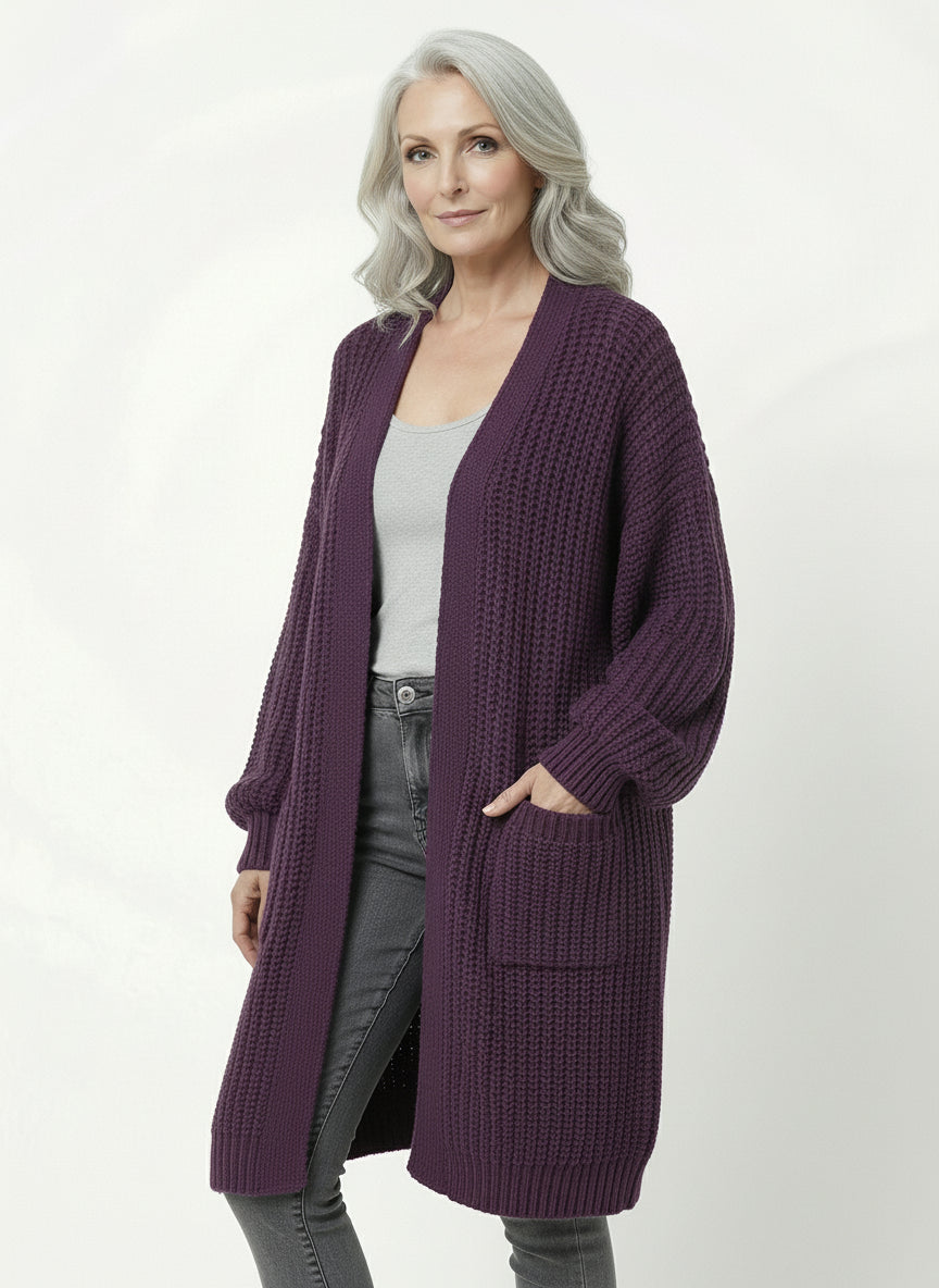 Cardigan Largo Punto Base