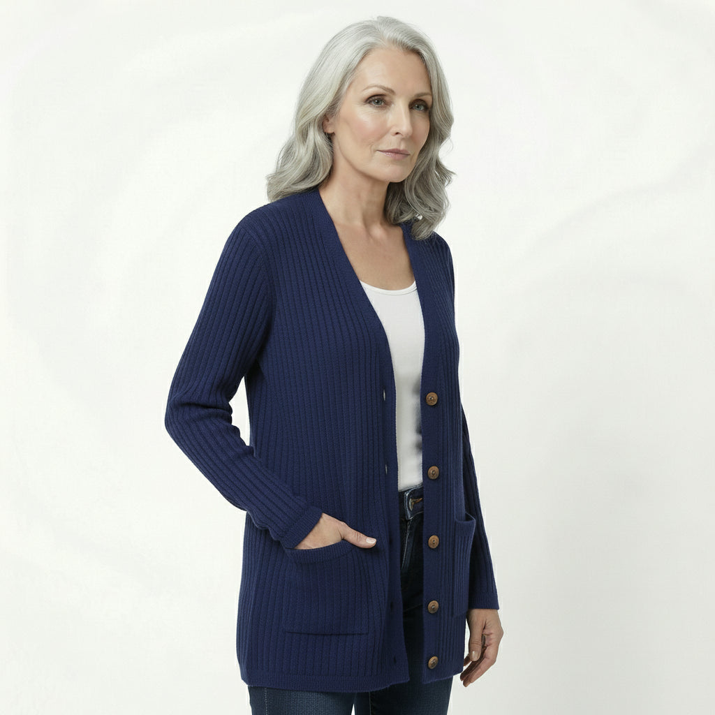 Cardigan Manga Larga Rayas