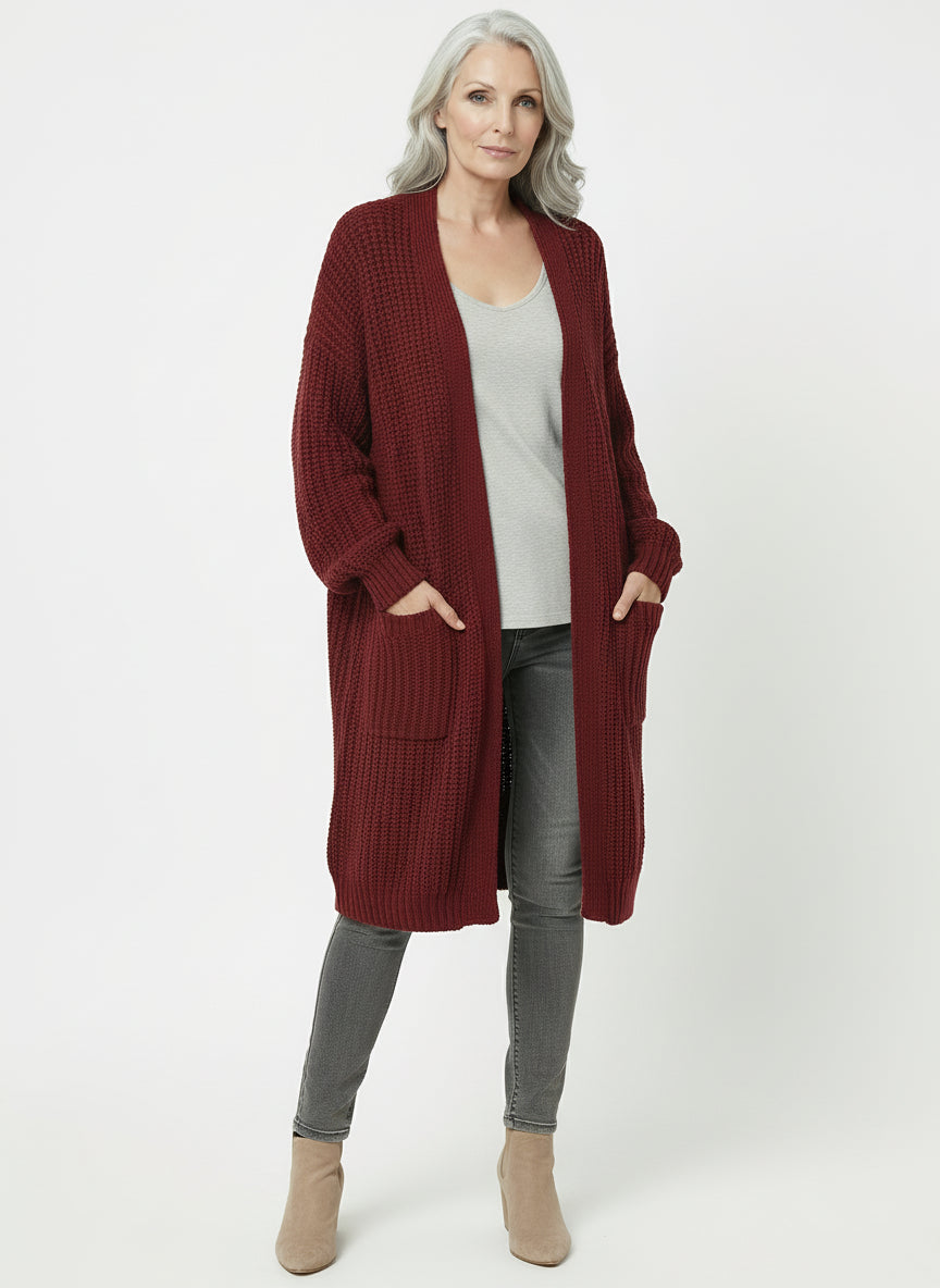Cardigan Largo Punto Base