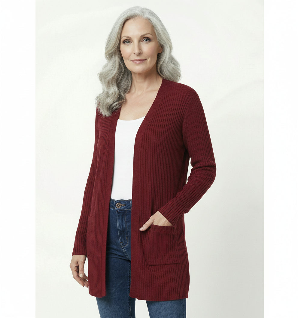 Cardigan Manga Larga Rayas